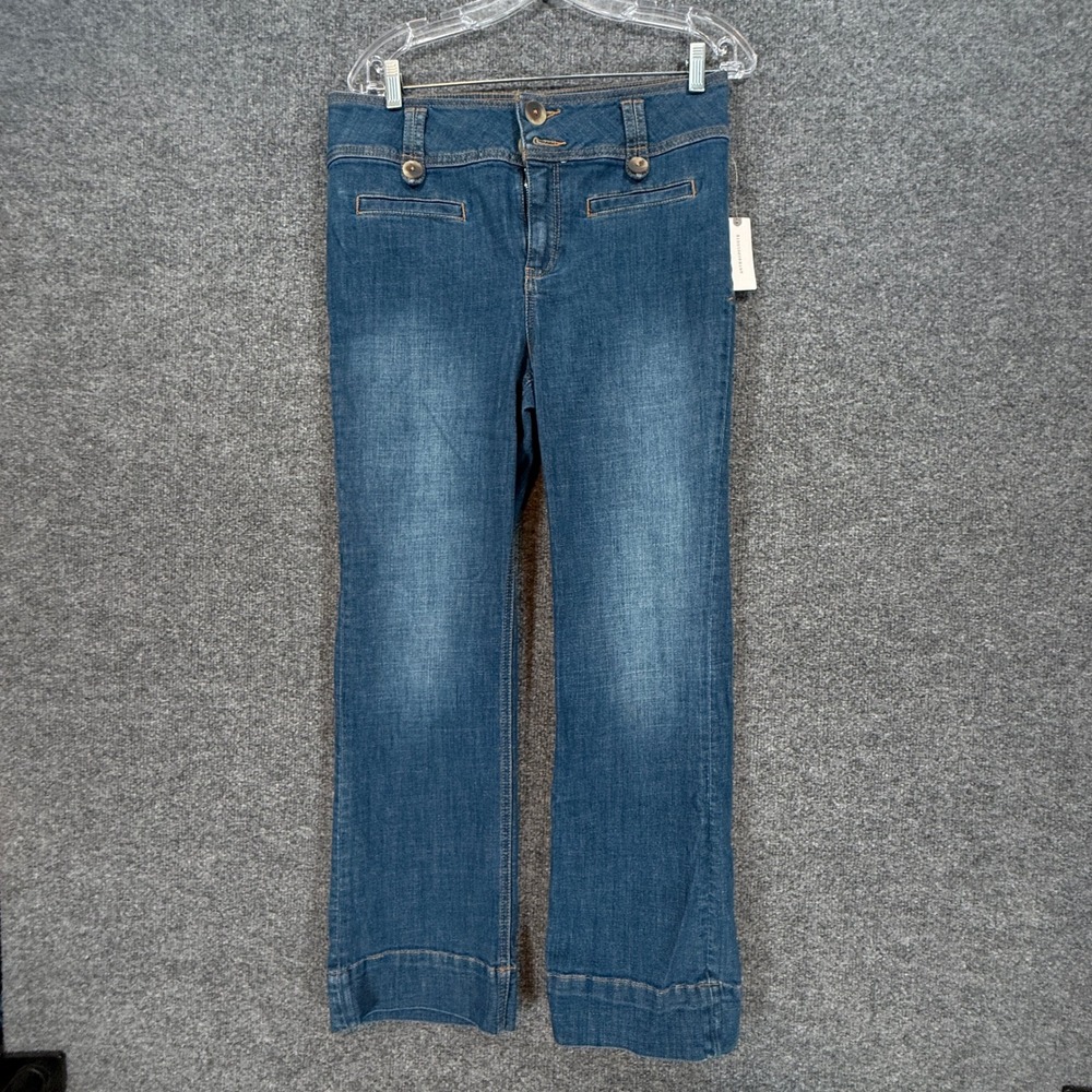Pilcro Anthropologie Jeans Womens 29 Blue Sailor Flare High Rise Denim NEW